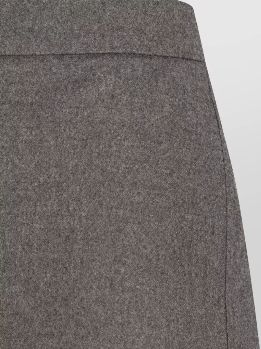 Max Mara Virgin Wool Knee-Length High-Waisted Skirt