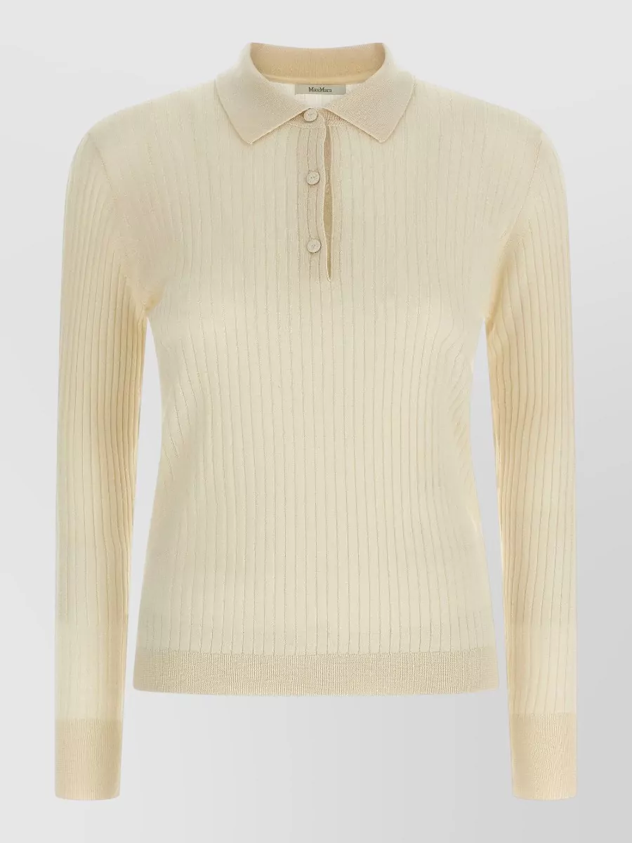 Max Mara cashmere silk polo top