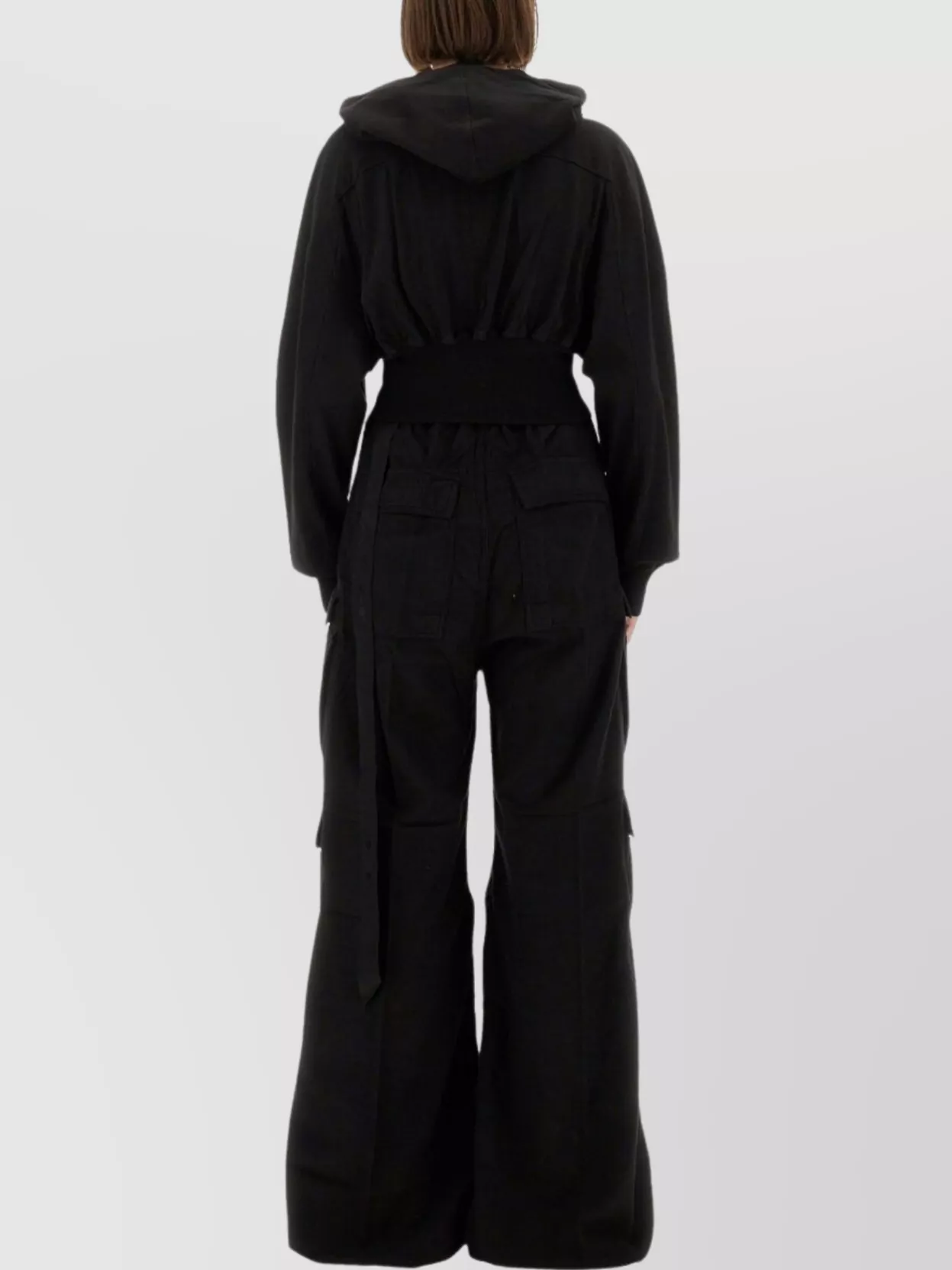 Rick Owens Drkshdw Utility Dress With Cargo Pockets And Hood