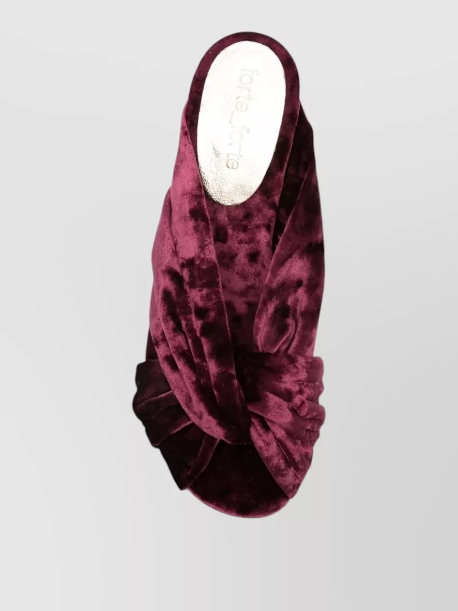 Forte Forte Velvet Block Heel Mules