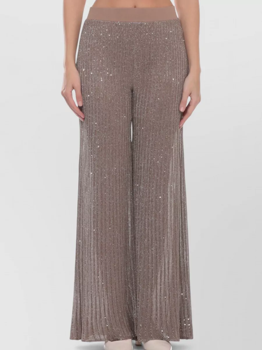 D.exterior Sequinned Wide-Leg Trousers