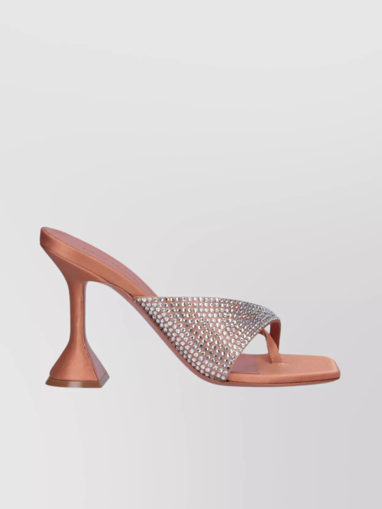 Shop Amina Muaddi Heel Sandals Rhinestone Embellishment In Pink