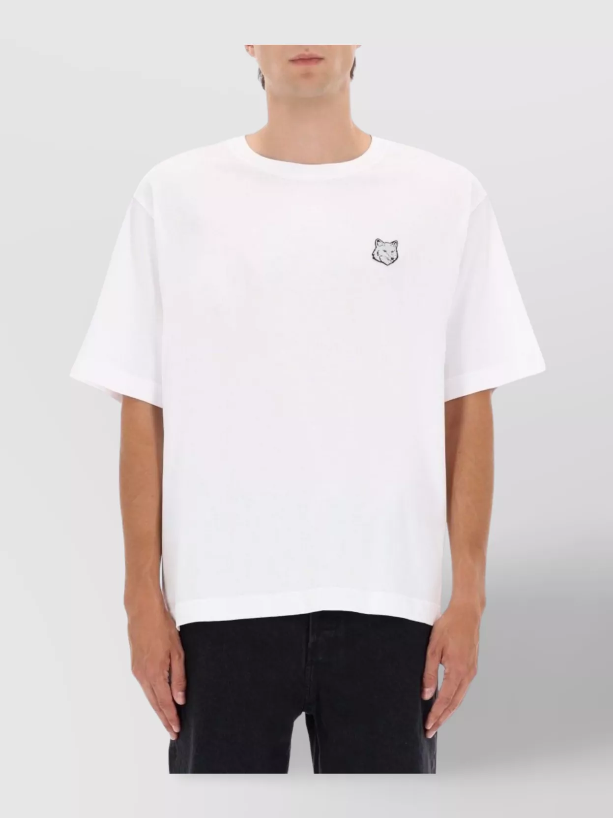 Maison Kitsuné Crew Neck Short Sleeve Straight Hem T-Shirt
