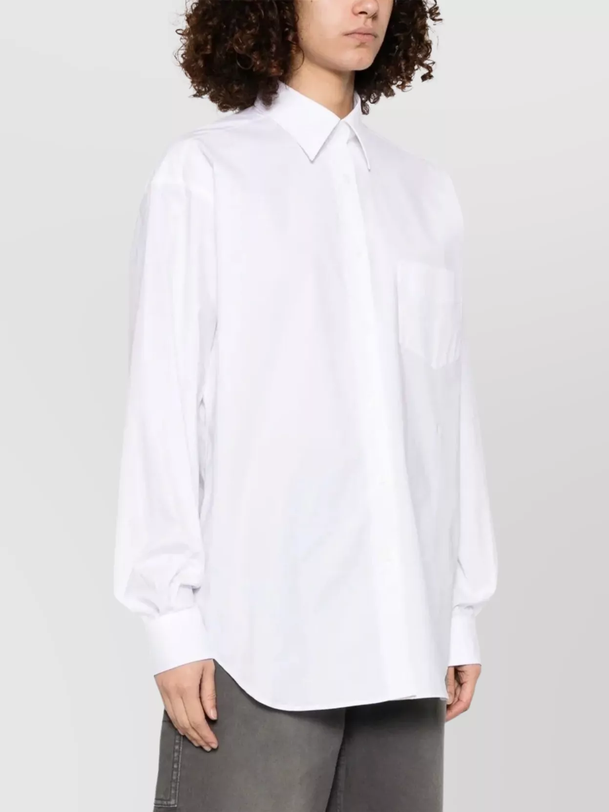Shop Moschino Shirt With Chest Pocket And Pleats