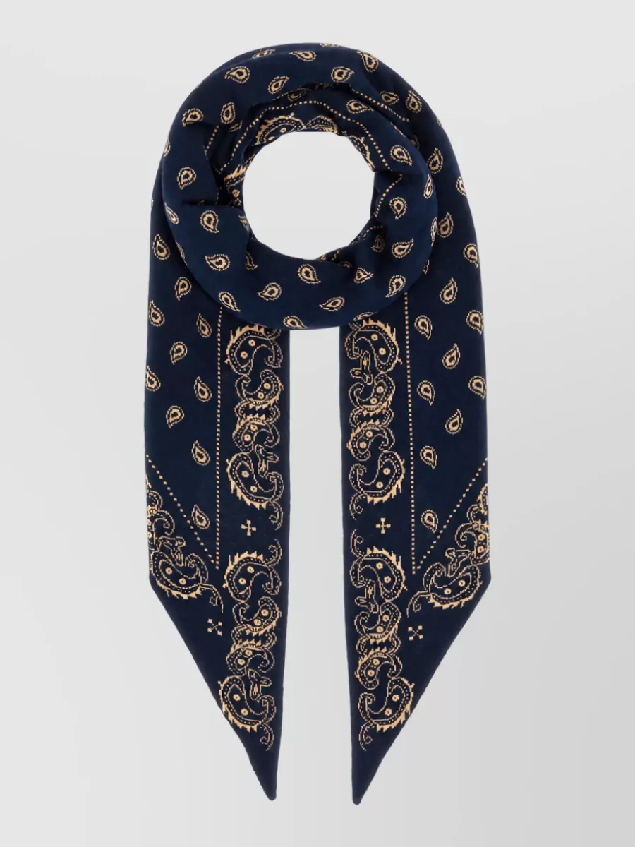 Guest In Residence printed cotton silk scarf