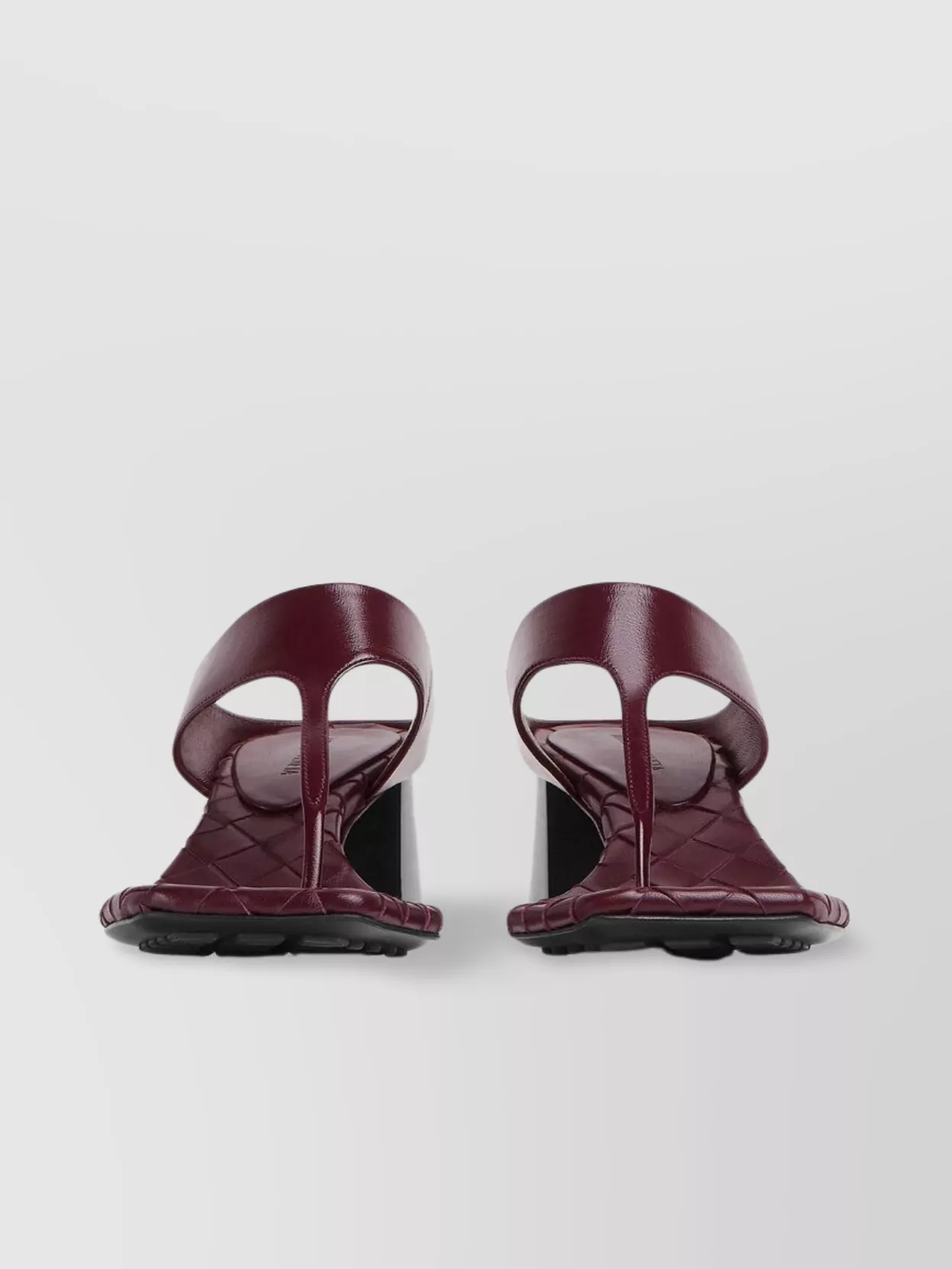 Bottega Veneta Square Toe Quilted Block Heel Sandals