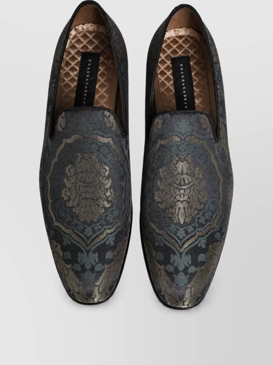 Dolce&Gabbana Floral Brocade Monk Shoes