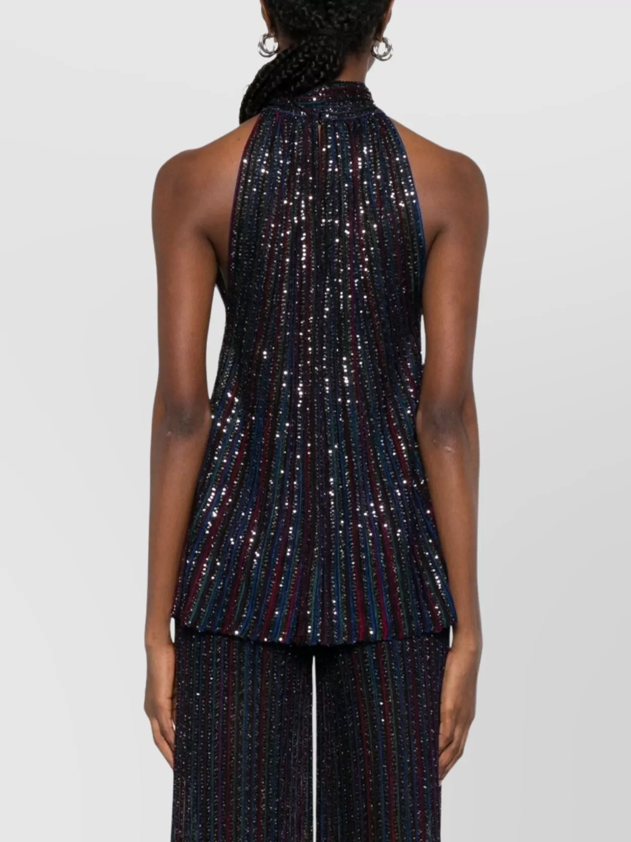 Missoni Halterneck Top Sequin Stripes