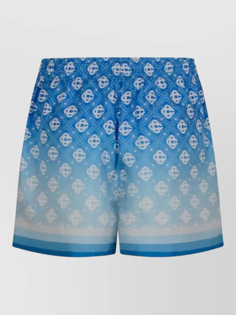 Casablanca silk monogram print shorts