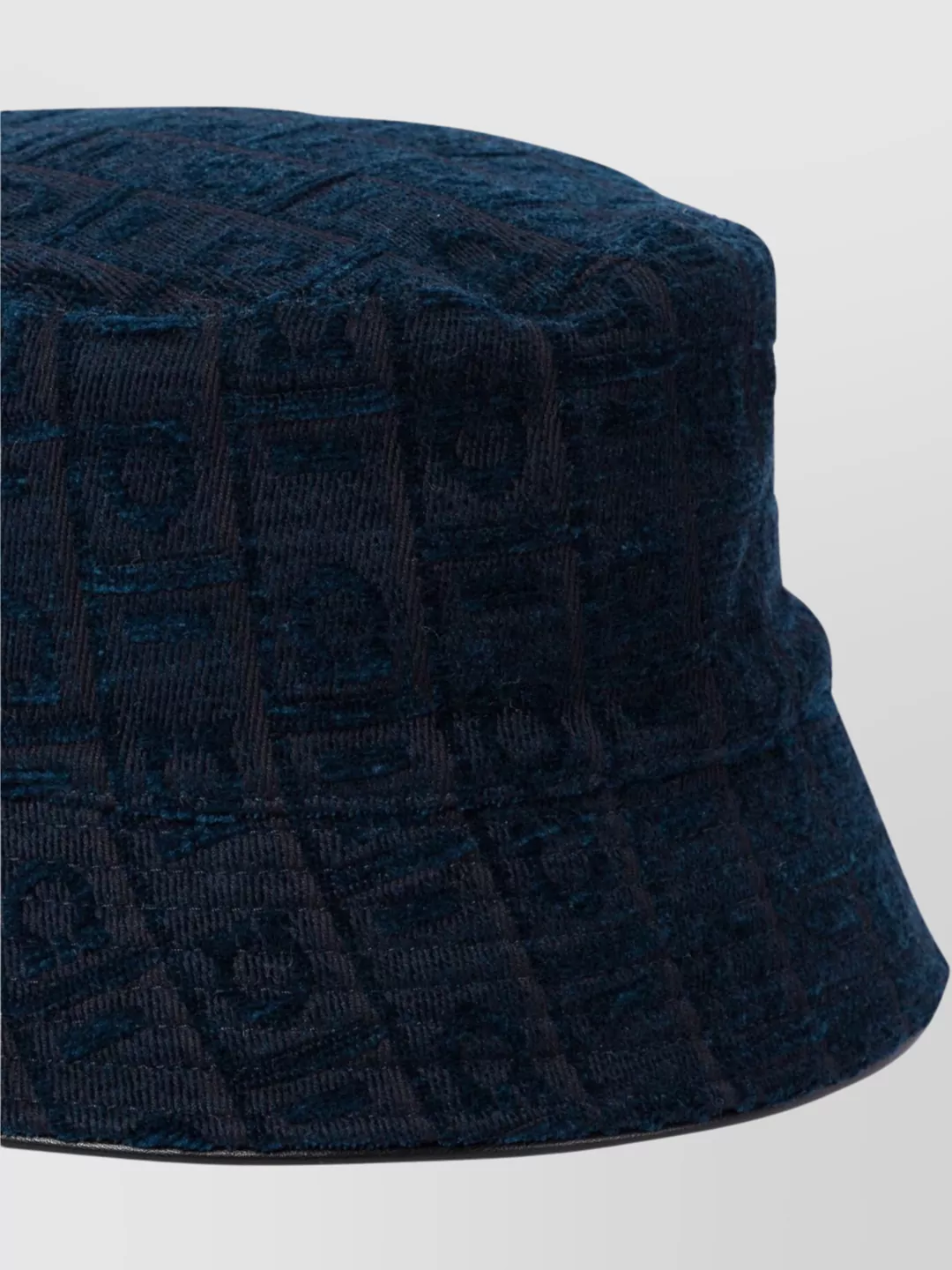 Ferragamo Patterned Textured Wide Brim Hats