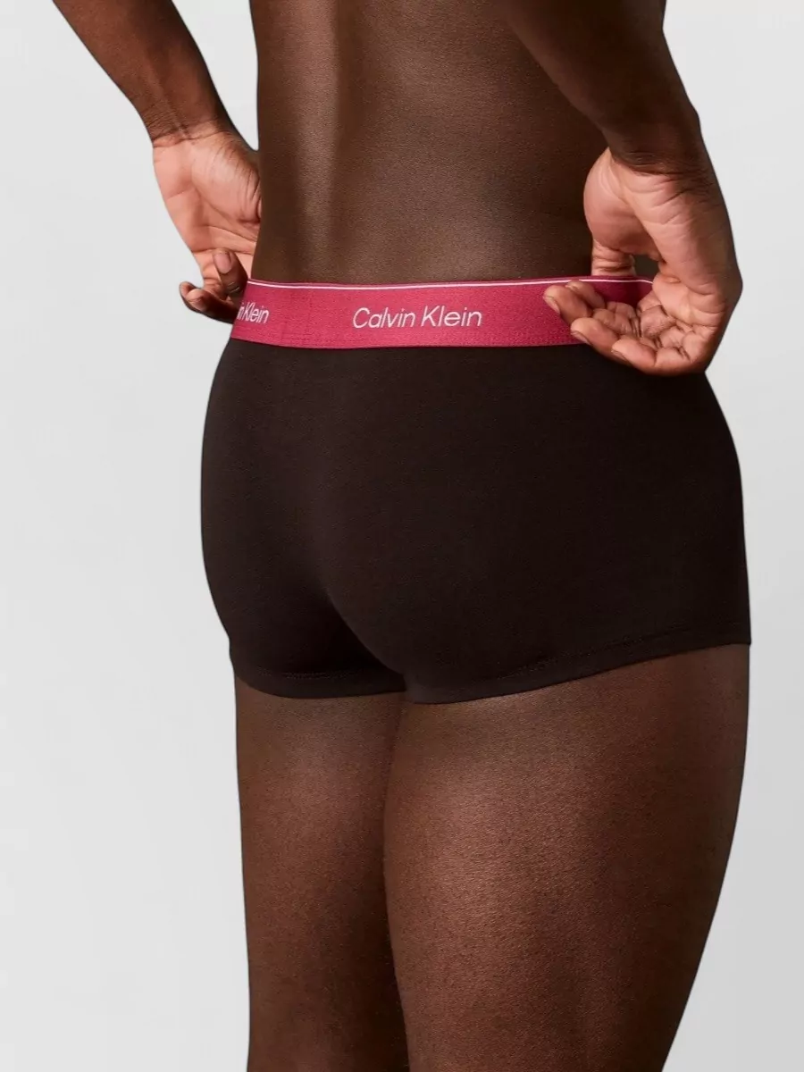 Calvin Klein Logo-Waistband Low-Rise Trunks Set Of Three