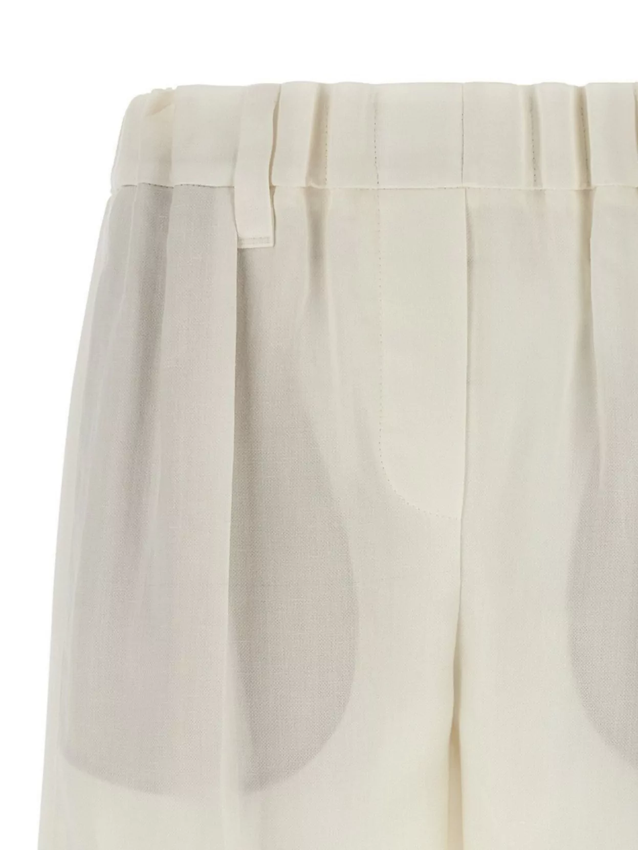 Brunello Cucinelli Viscose And Linen Bermuda Shorts Bermuda And Short White In Neutral