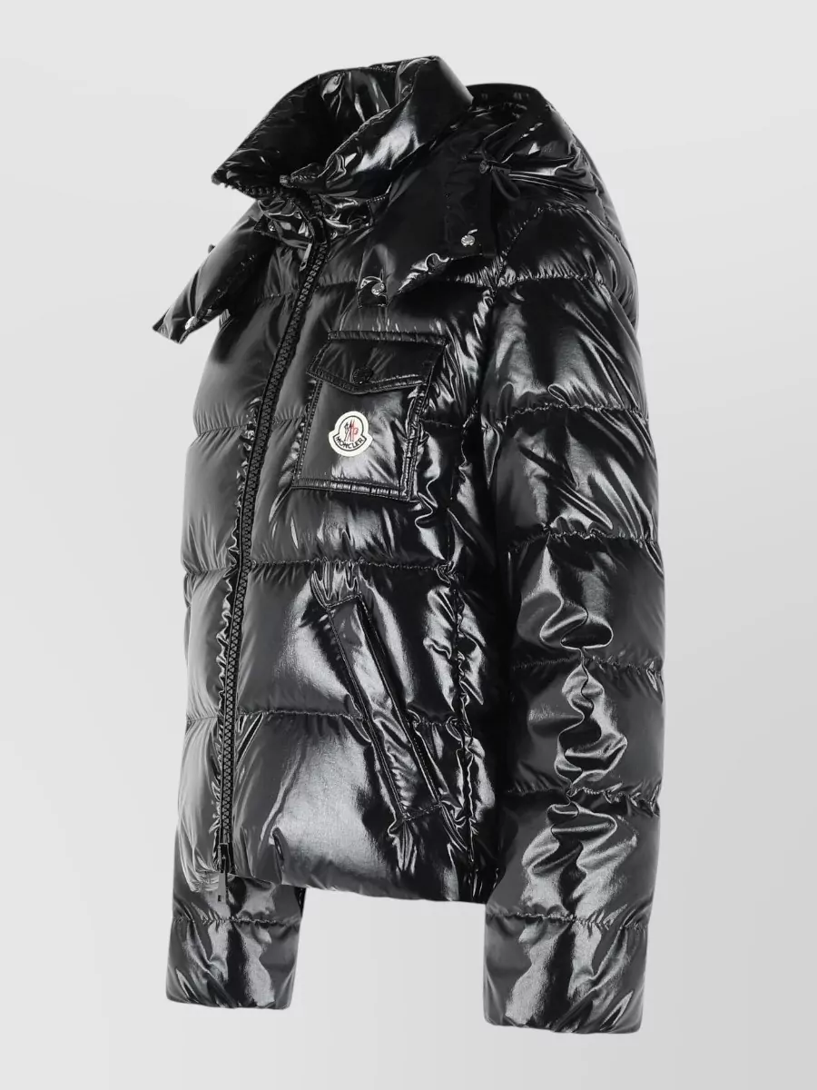 Moncler Short Andro Hooded Down Jacket Polyamide