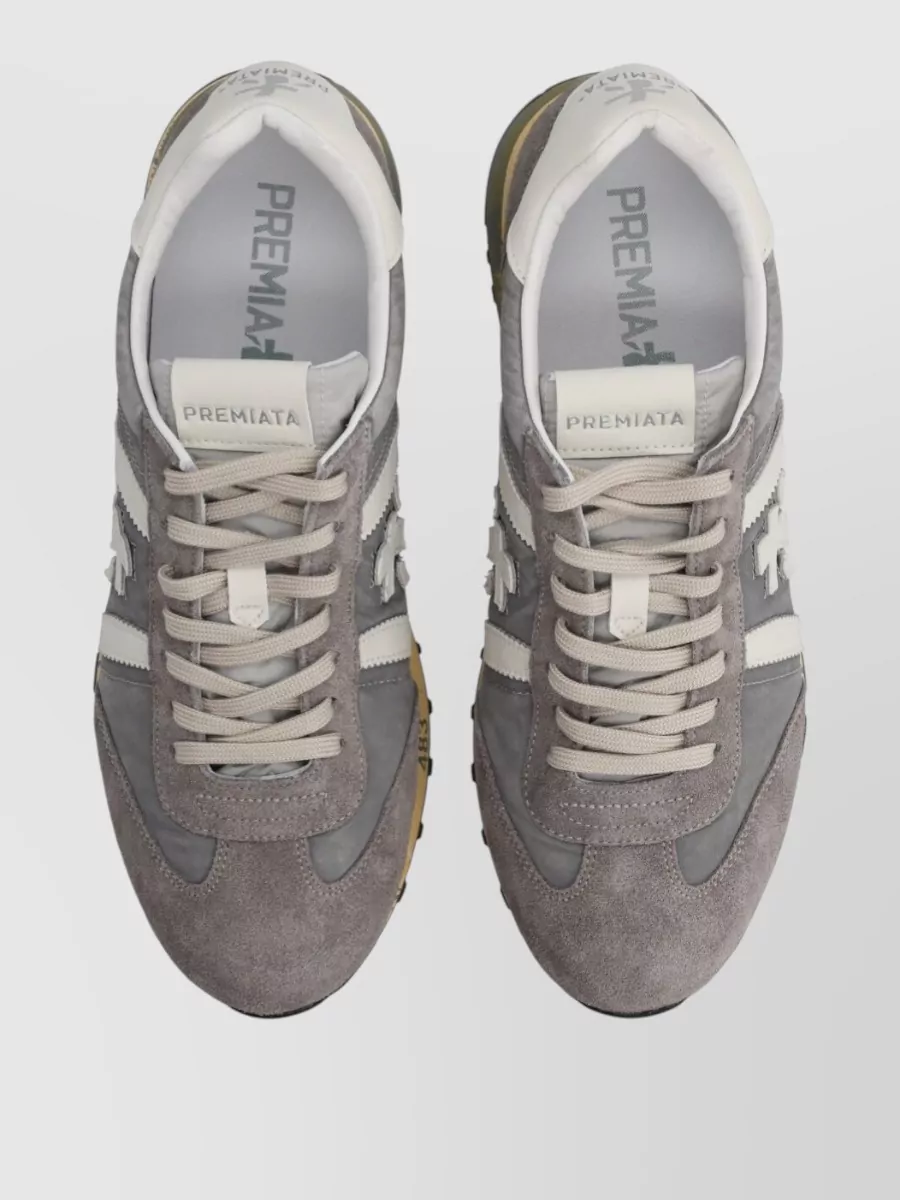 Premiata Sneakers Rubber Sole Suede Panels Design