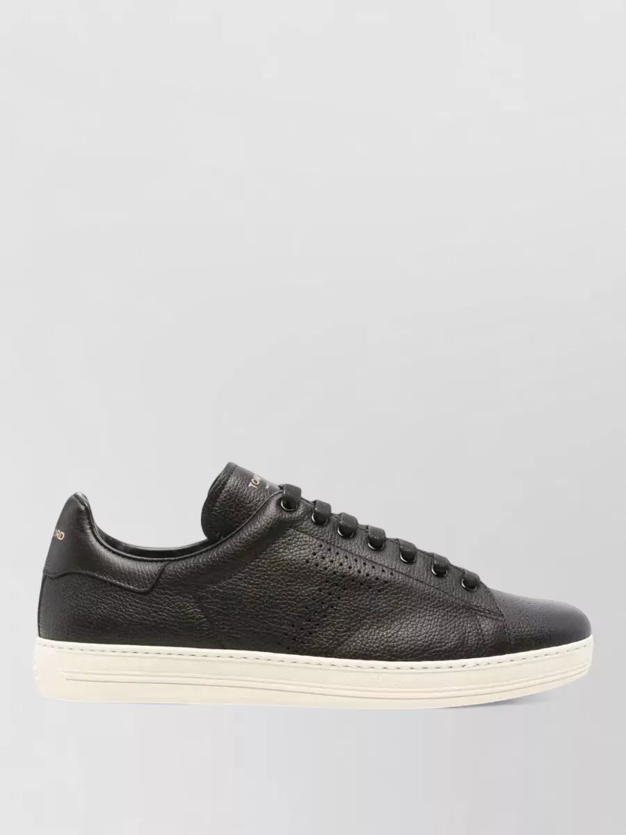 Tom Ford grain leather low-top sneakers