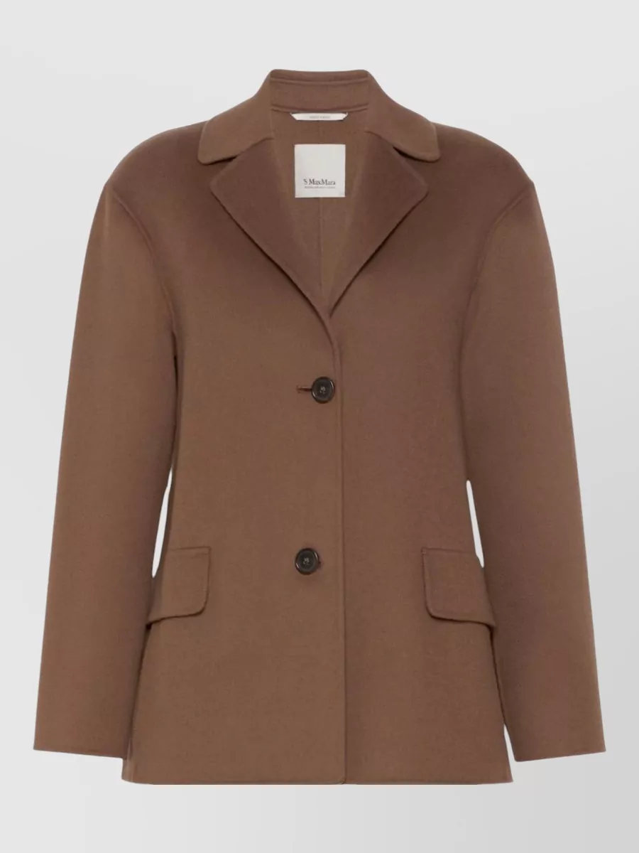 S Max Mara virgin wool single-breasted coat