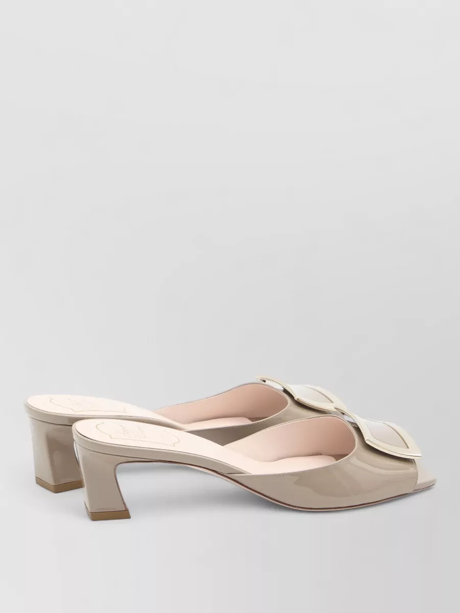 Roger Vivier Patent Calf Leather Mules Trompette Heel