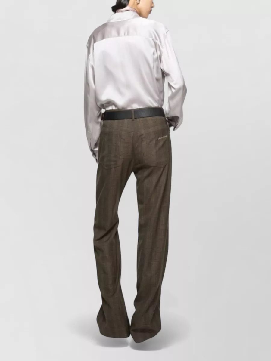 Acne Studios Checked Straight-Leg Tailored Trousers
