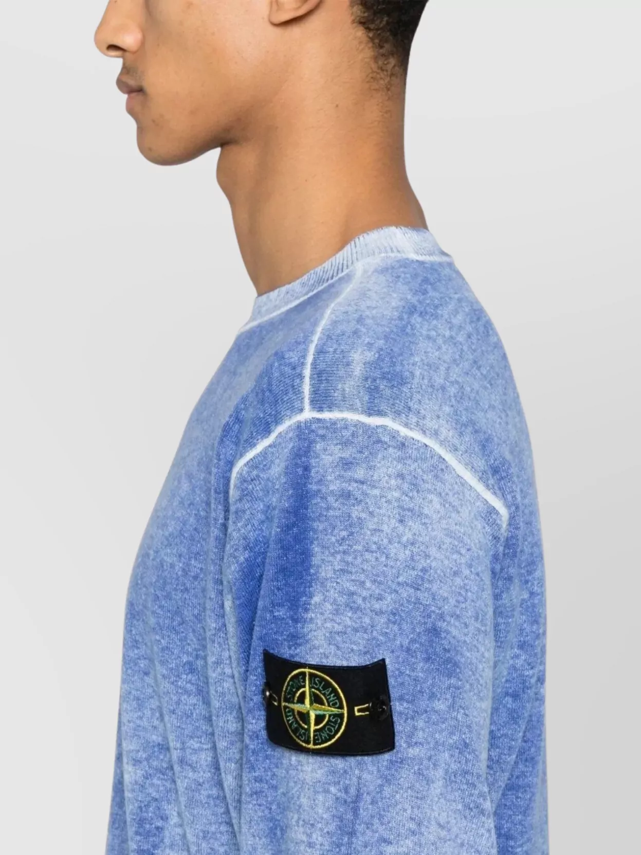 Stone Island Ribbed Crew Neck Knitwear With Long Sleeves