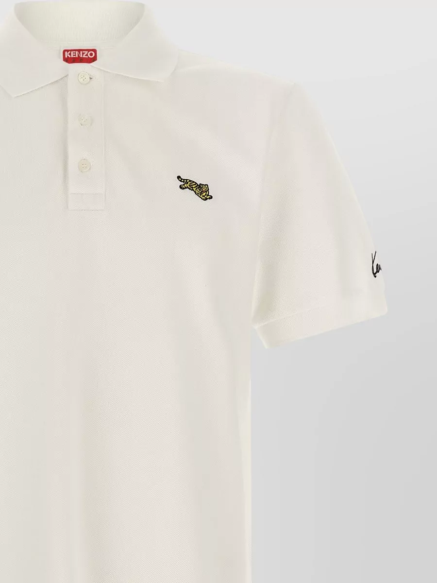 Kenzo Cotton Slim-Fit Piqué Polo Shirt