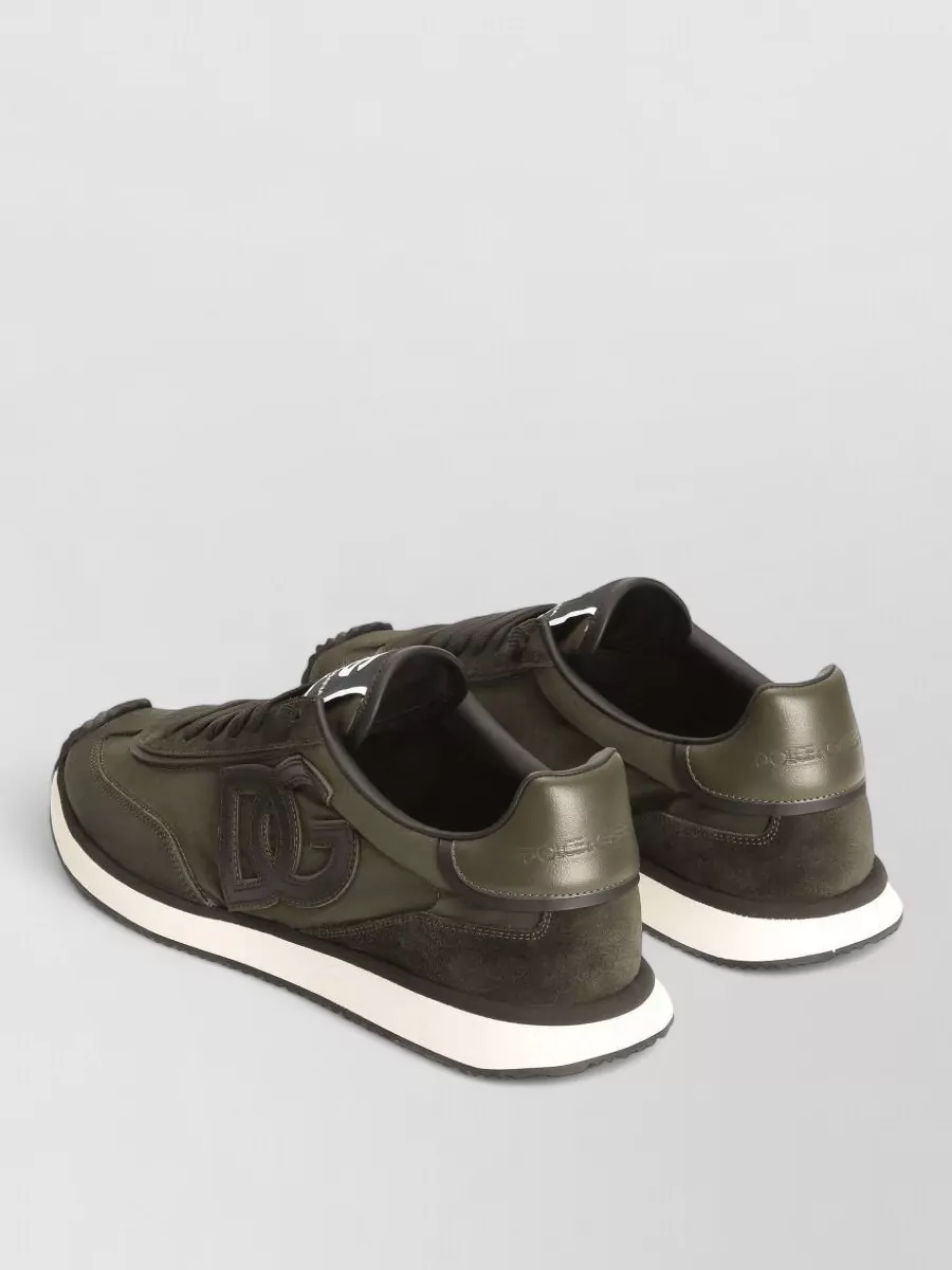 Dolce&Gabbana Low Top Sneakers Round Toe Silk Nylon Rubber