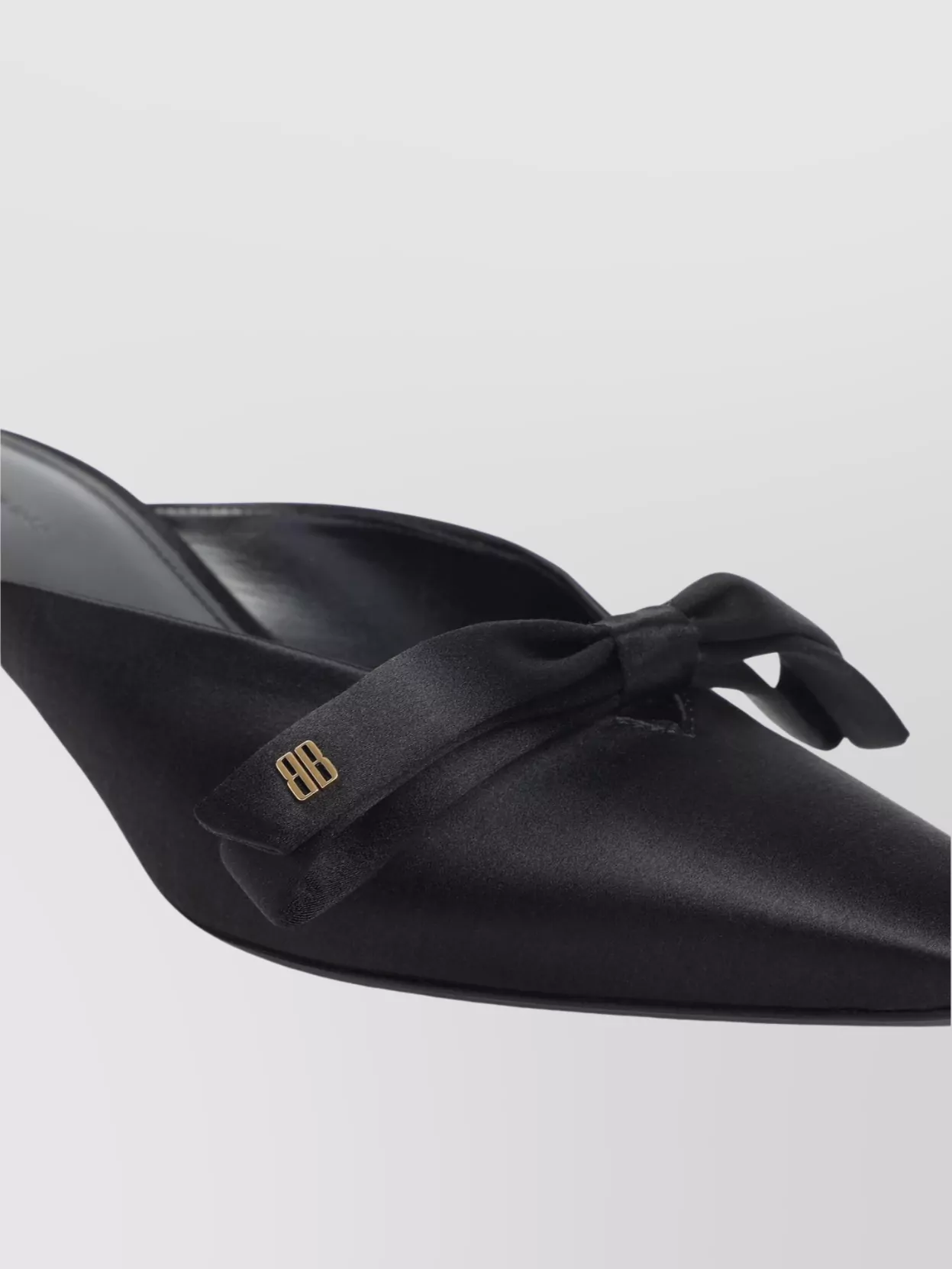 Balenciaga Satin Vamp Stiletto Heel Mules
