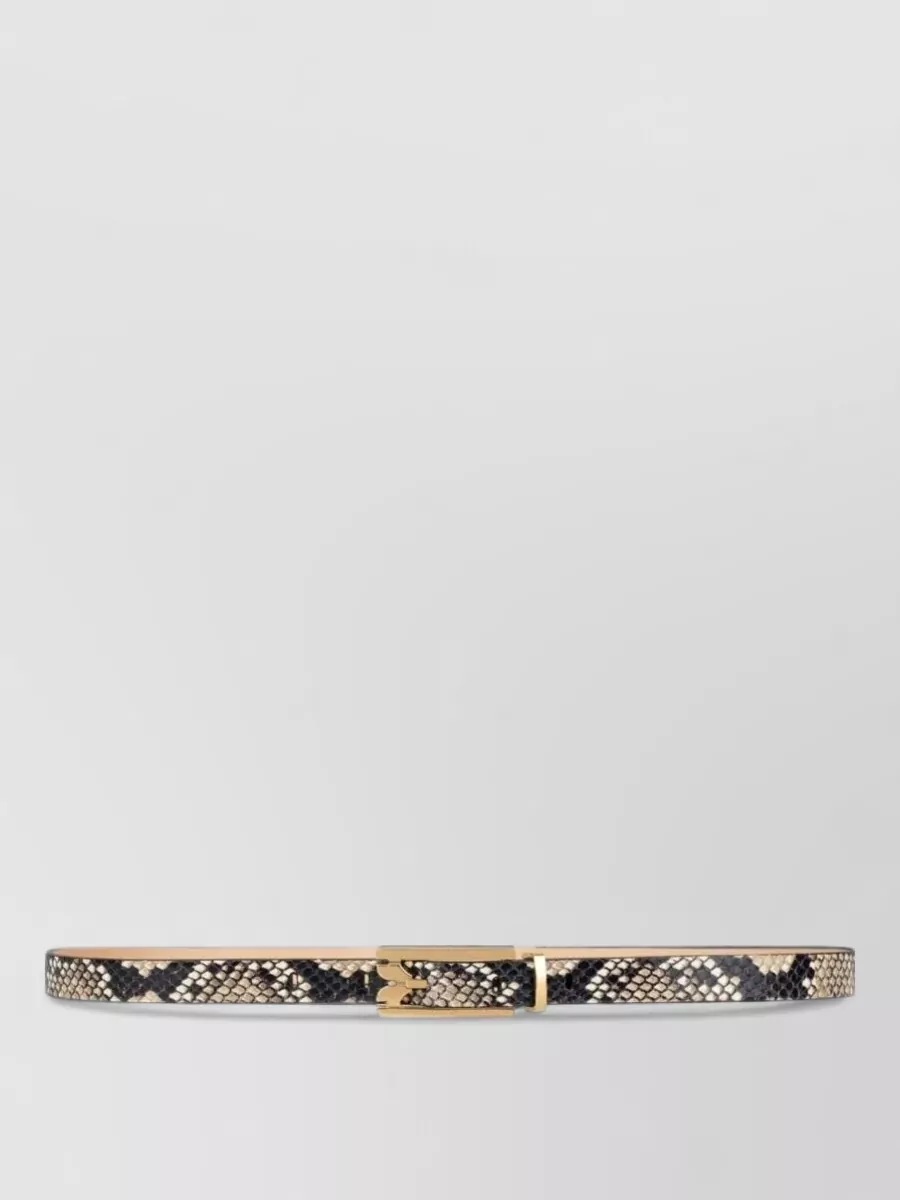 Victoria Beckham Calf Leather Dorian Pin Buckle Belt