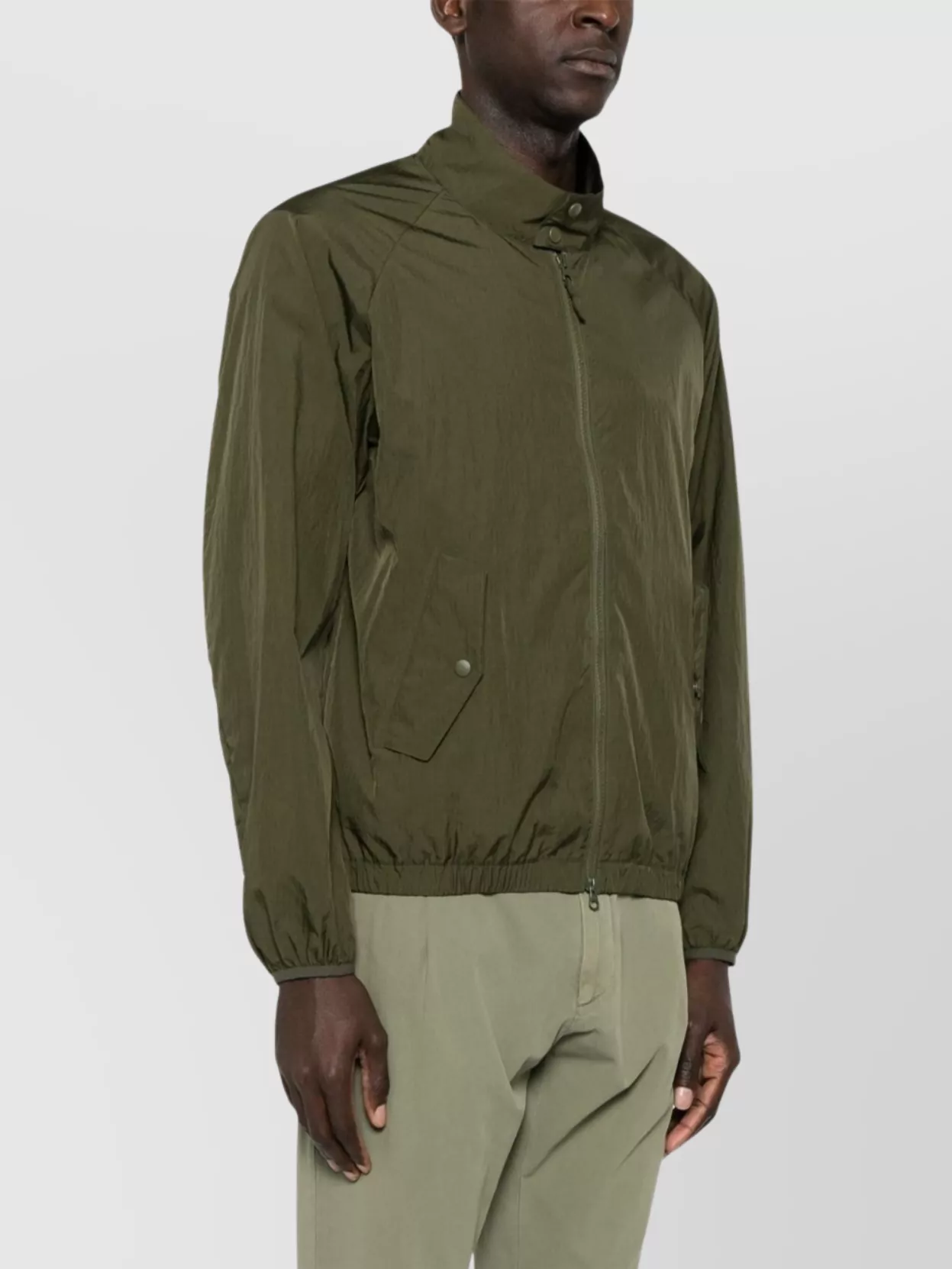 Baracuta G9 Bomber Jacket In Ripstop Nylon In Green