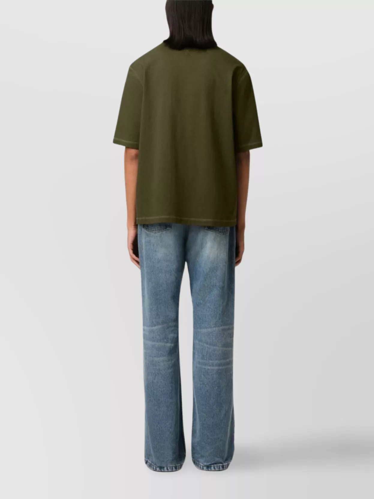 Shop Ami Alexandre Mattiussi Crew Neck Short Sleeves Straight Hem