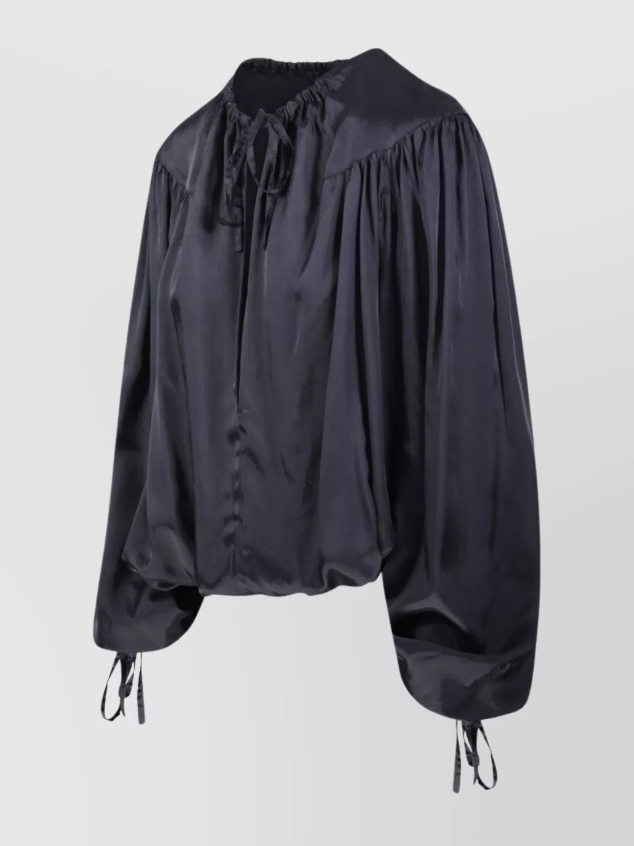 Dries Van Noten Catti Loose Blouse With Gathering Details