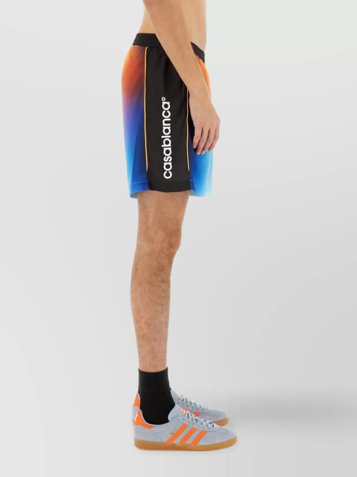 Casablanca Drawstring Elastic Waistband Football Shorts