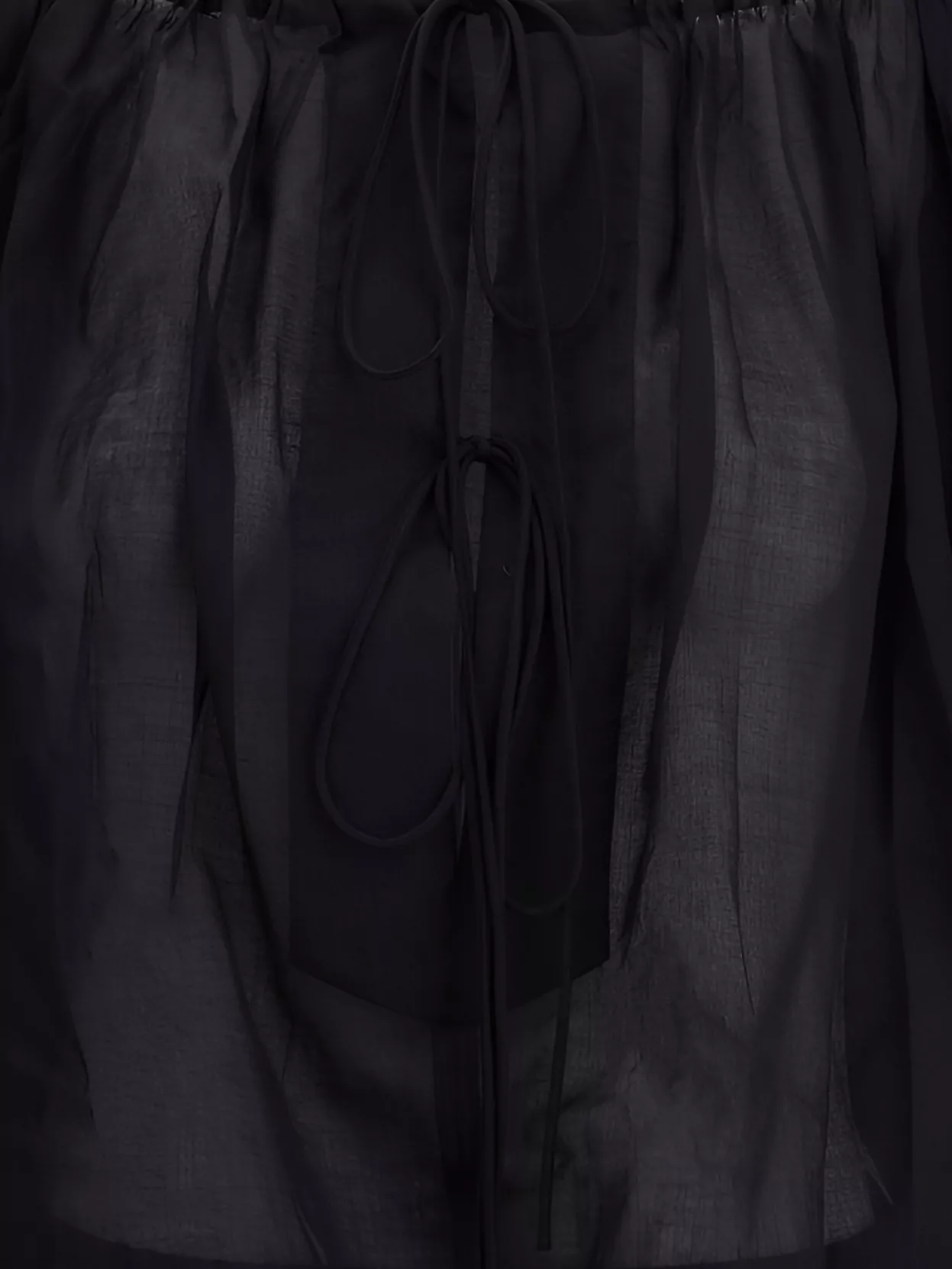 The Andamane Ribbon Tie Drawstring Blouse