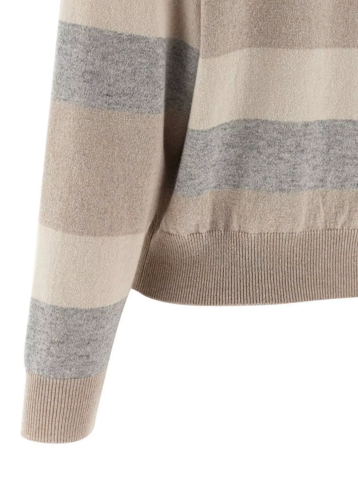 Peserico Striped Crew Neck Long Sleeve Knit Sweater