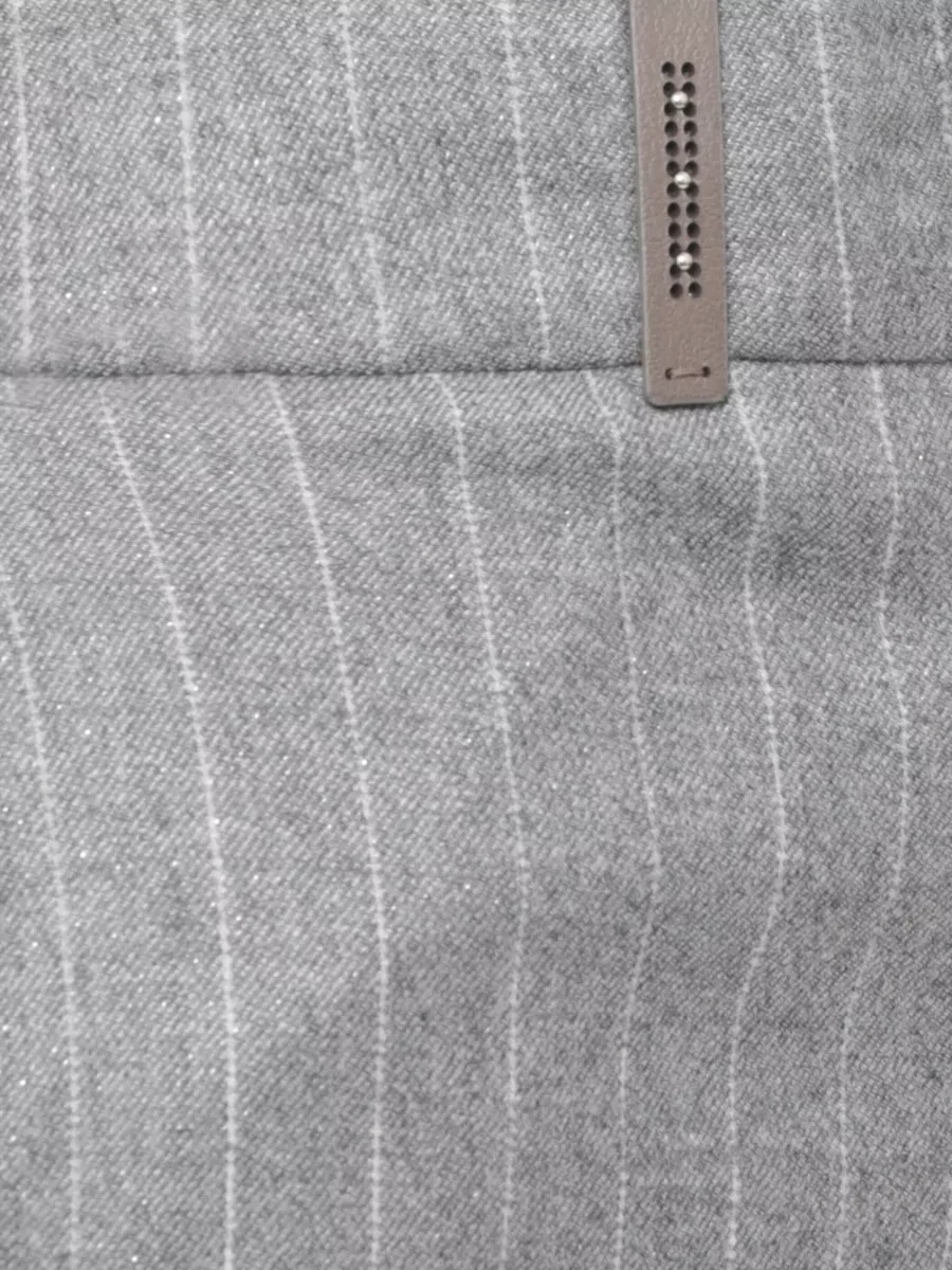 Peserico Wide Leg Trousers With Pinstripe And Pockets