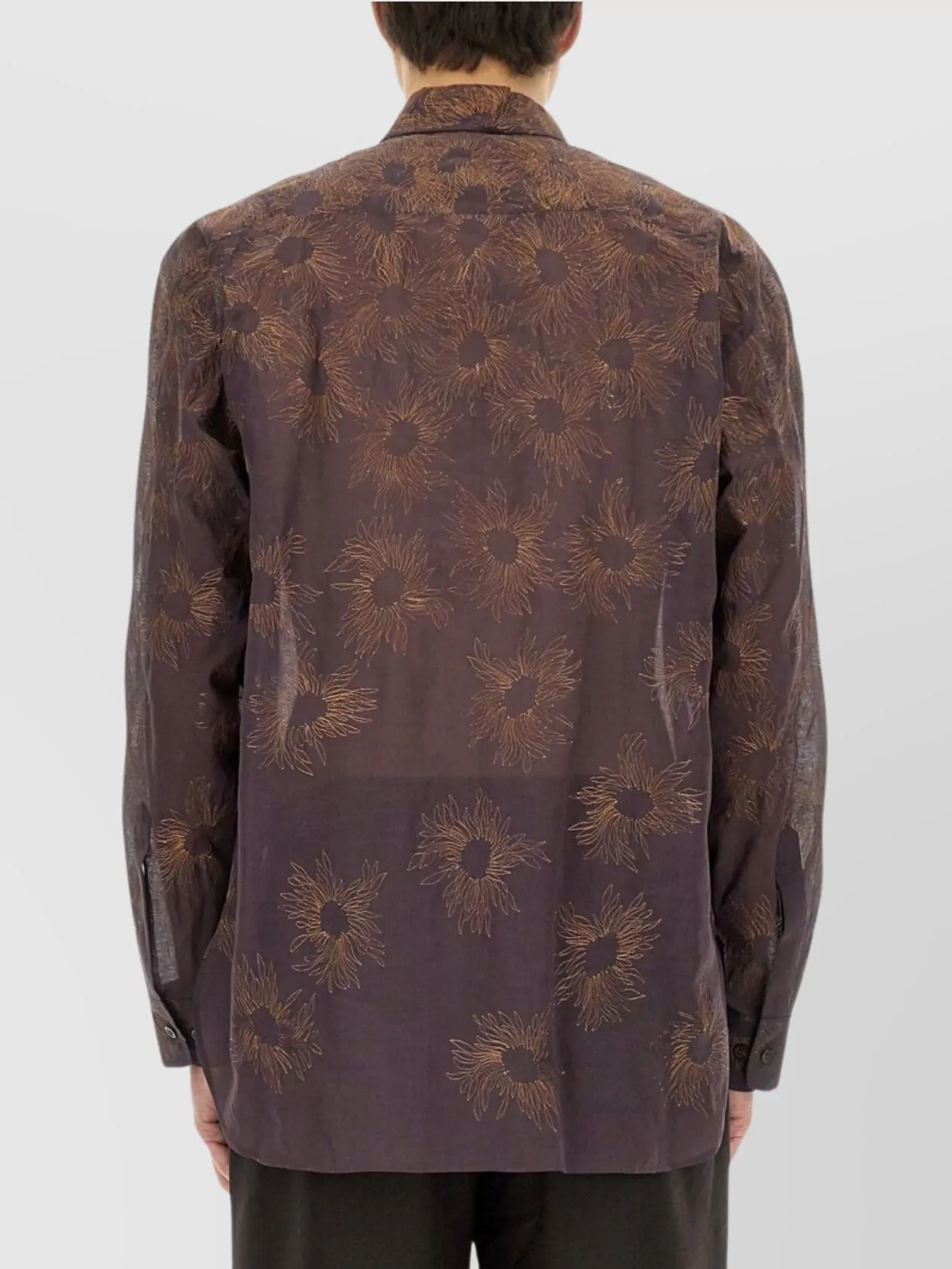 Dries Van Noten Floral Pattern Long Sleeve Cuffed Shirt