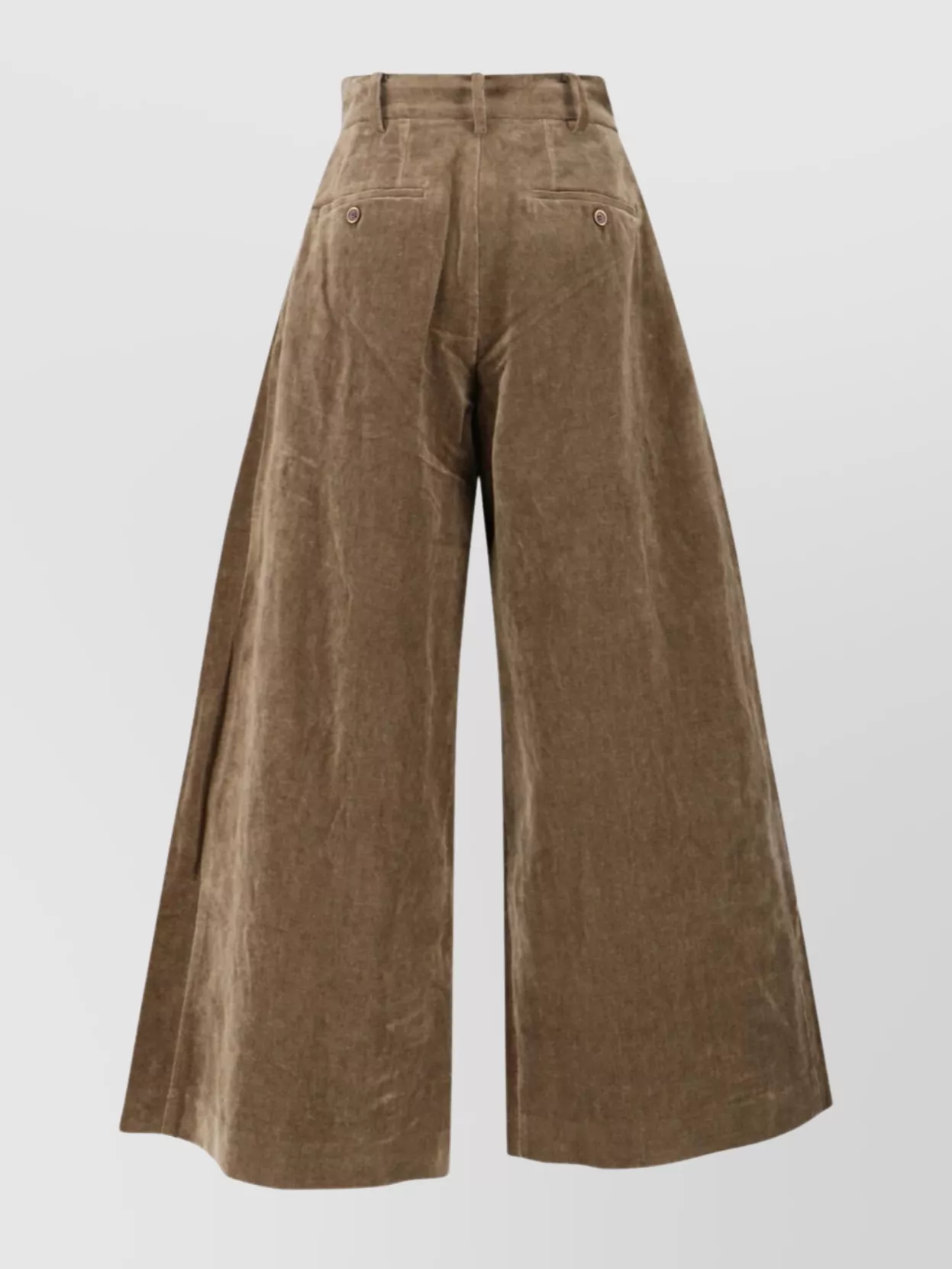 Uma Wang Trousers Straight-leg Button Detail In Brown