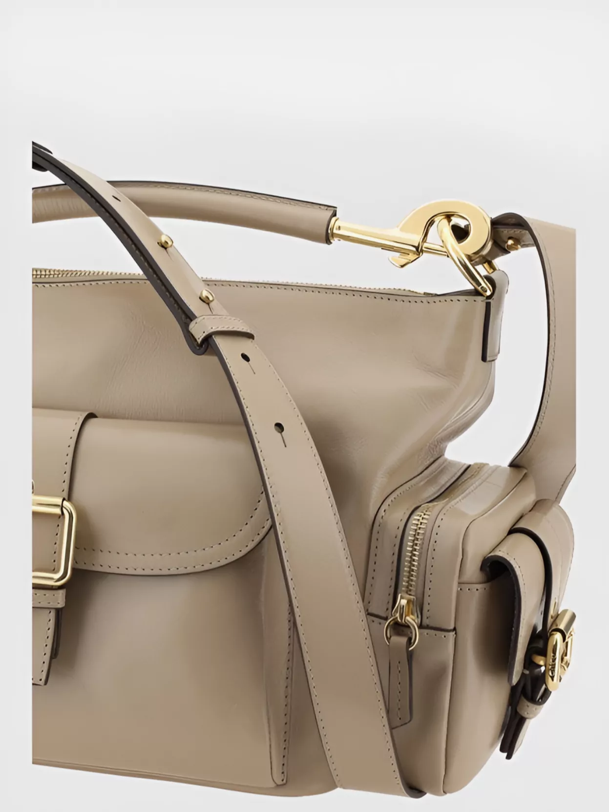 Chloé Leather Camera Handbag With Adjustable Strap