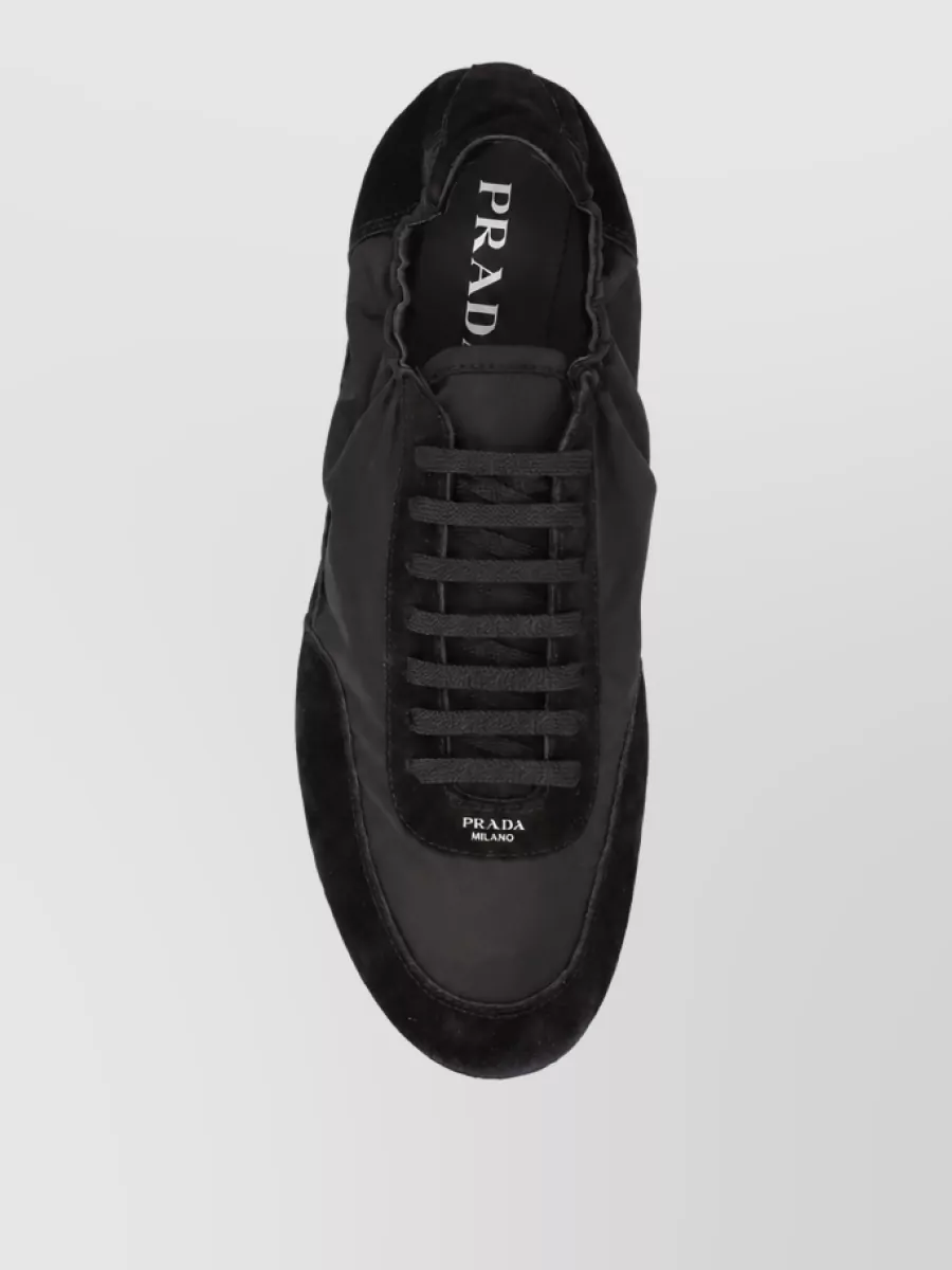 Prada Low Top Lace-Up Sneakers