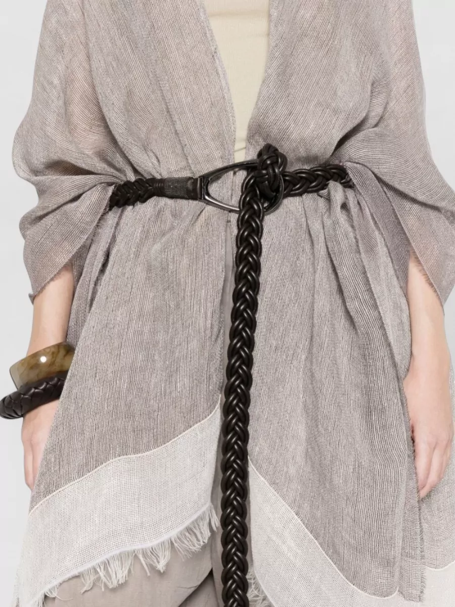 Fabiana Filippi Fringed Linen Poncho