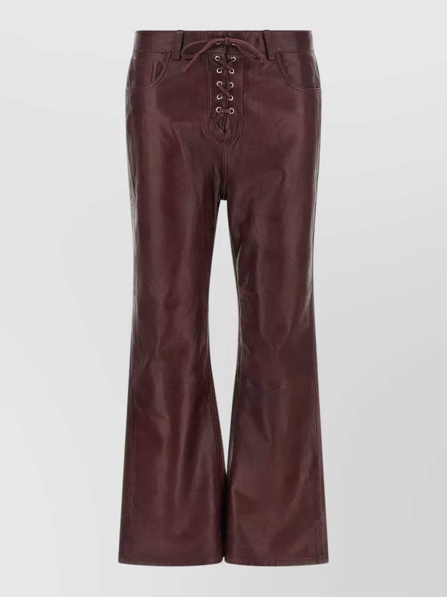 Rotate Birger Christensen Flared Leather Pants