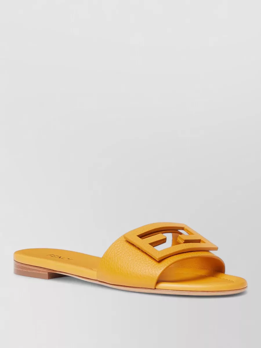 Fendi leather baguette slides