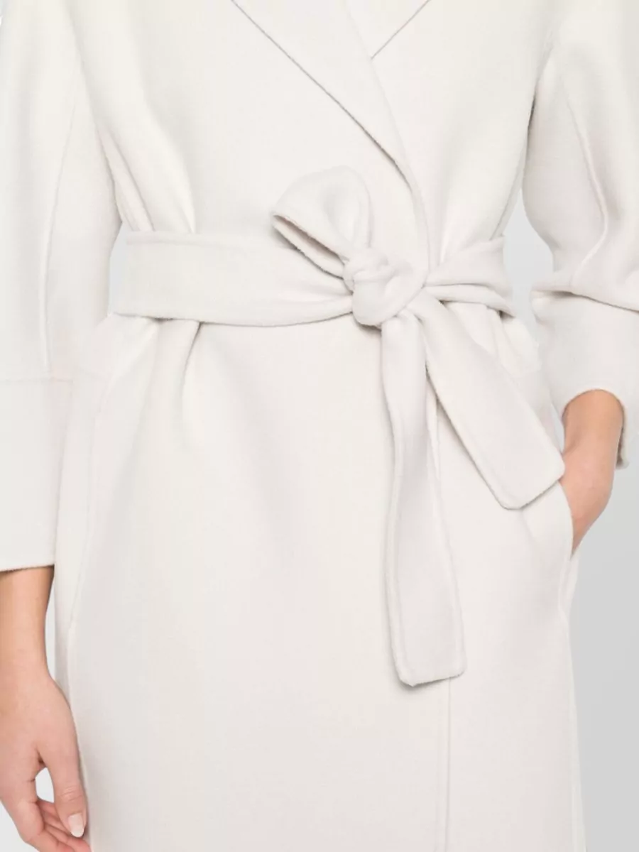 S Max Mara Coat Three Quarter Sleeves Belted Waist