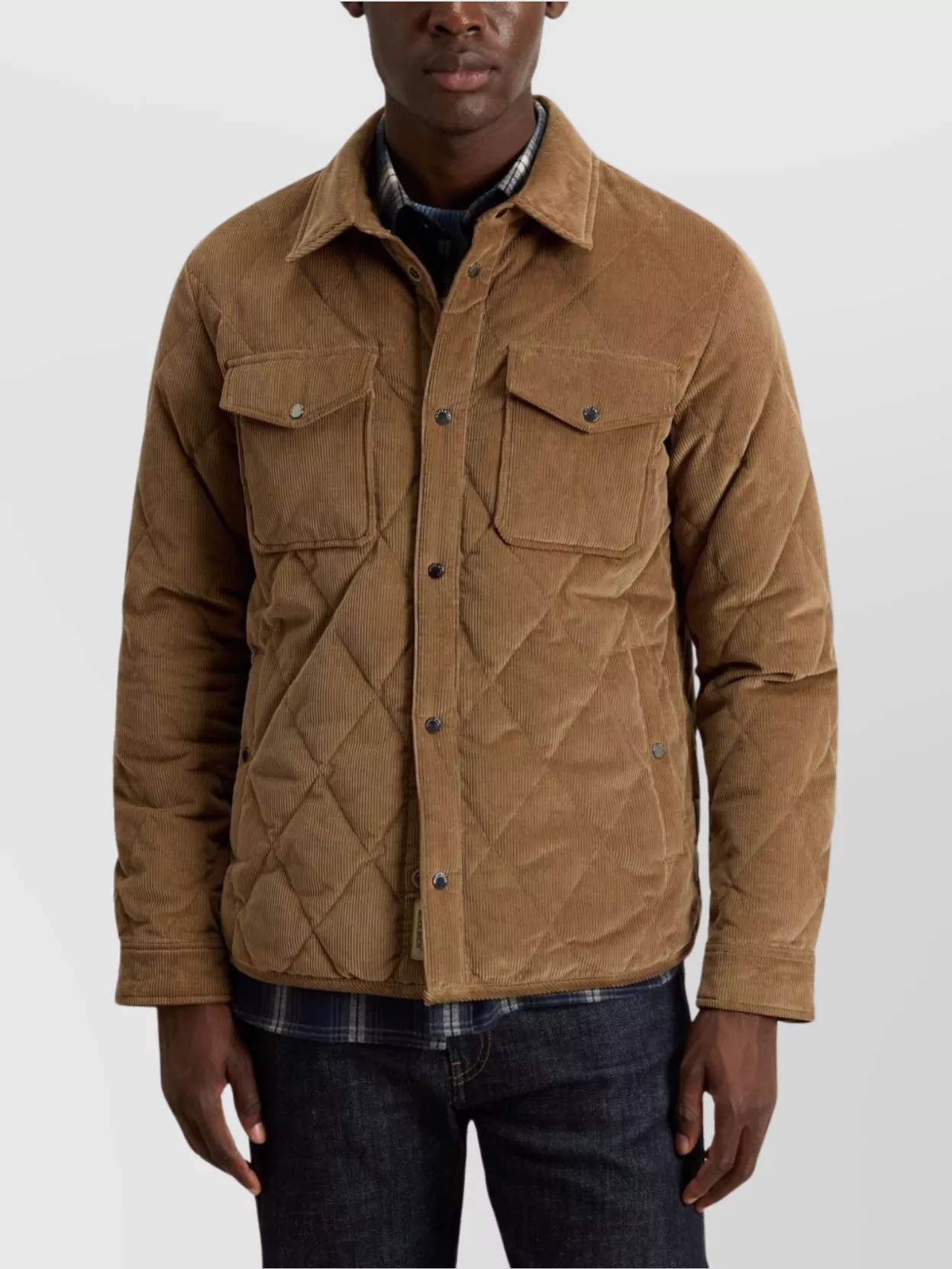 Woolrich Corduroy Quilted Chest Pockets Long Sleeves