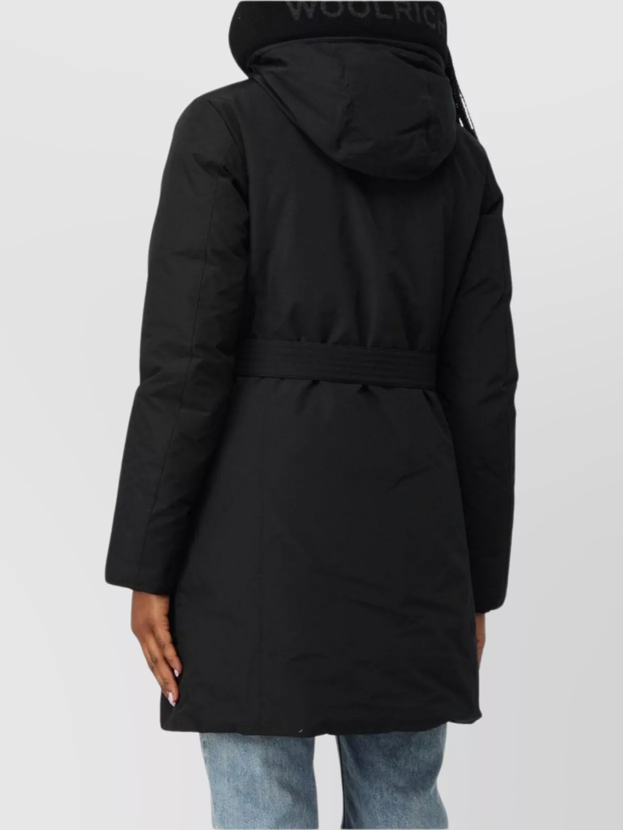 Woolrich Waist Belted Hooded Long Length Jackets