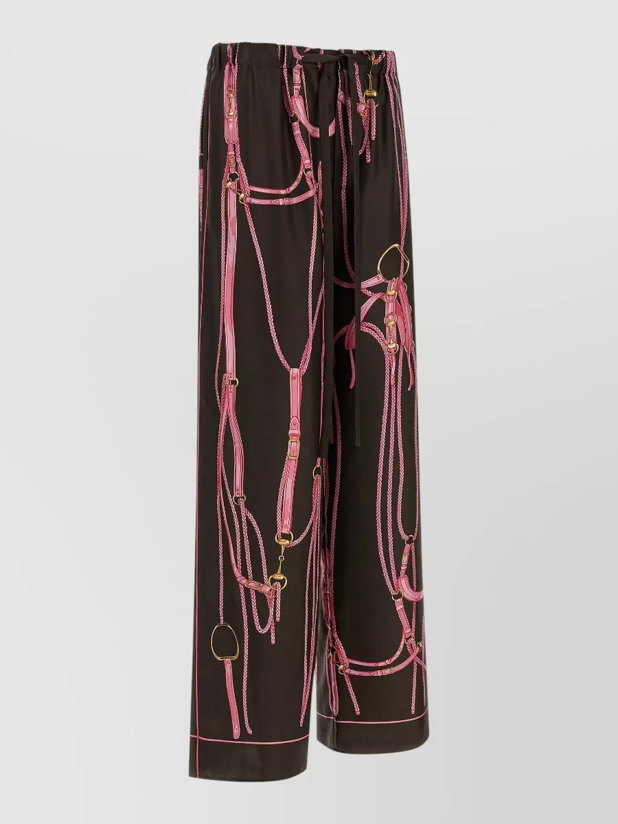 Gucci Clamp Motif Wide Leg Trousers