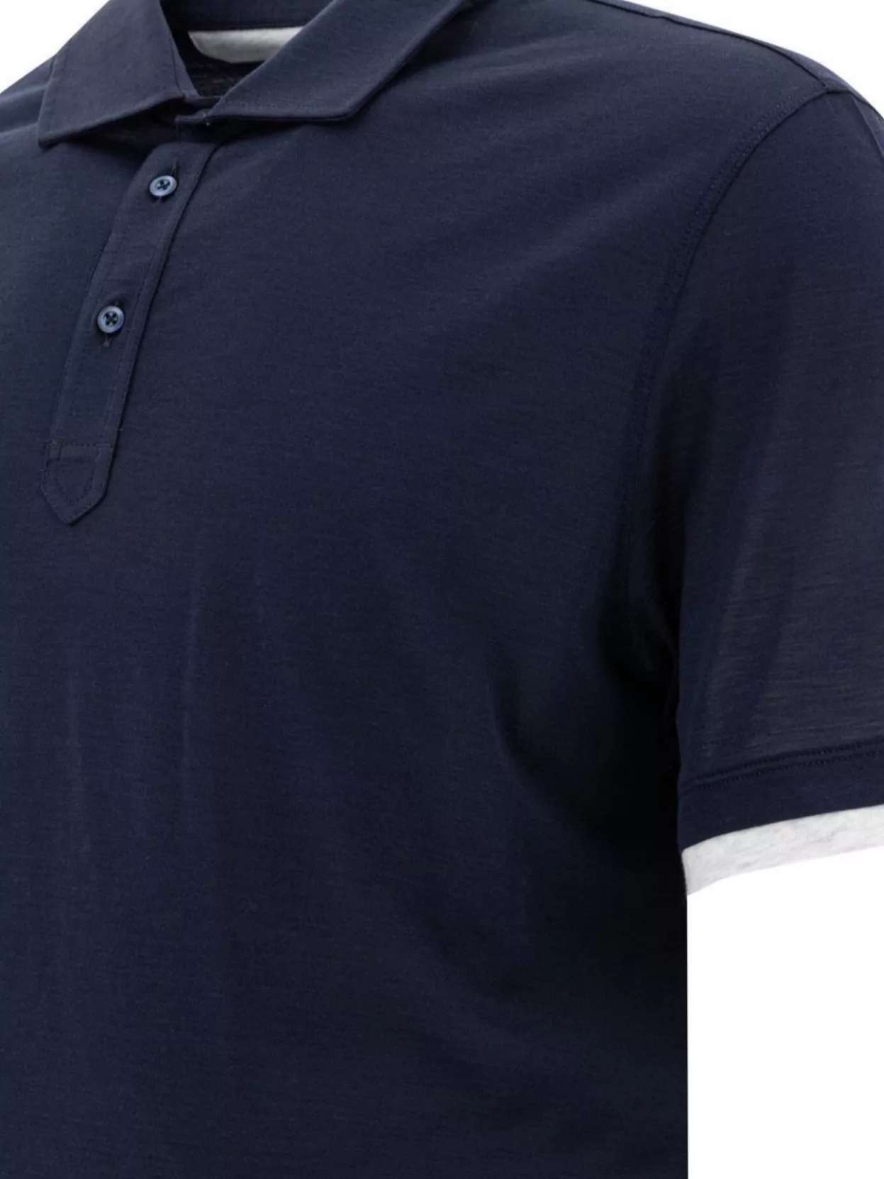 Brunello Cucinelli Trimmed Collar Polo Shirts