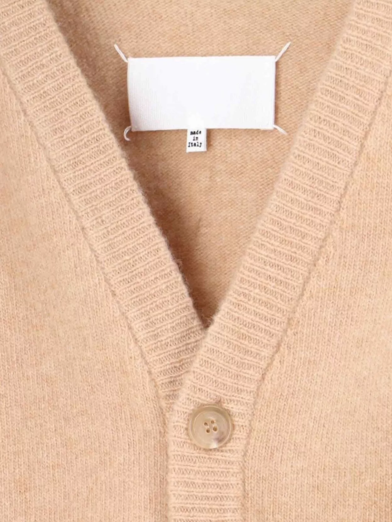 Maison Margiela Long Sleeve V-Neck Knitwear With Ribbed Cuffs And Hem