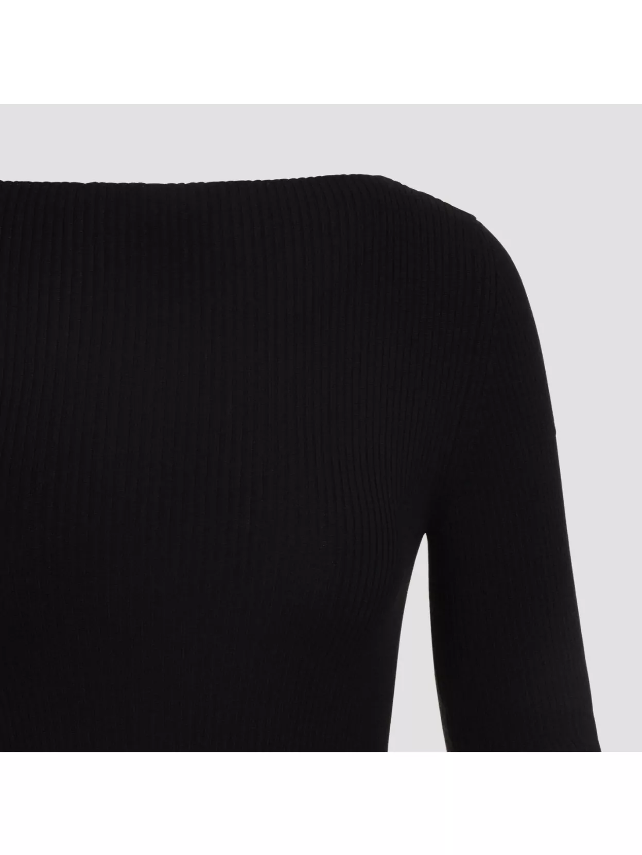 Rick Owens Ribbed Long-sleeved Day Dress In Black