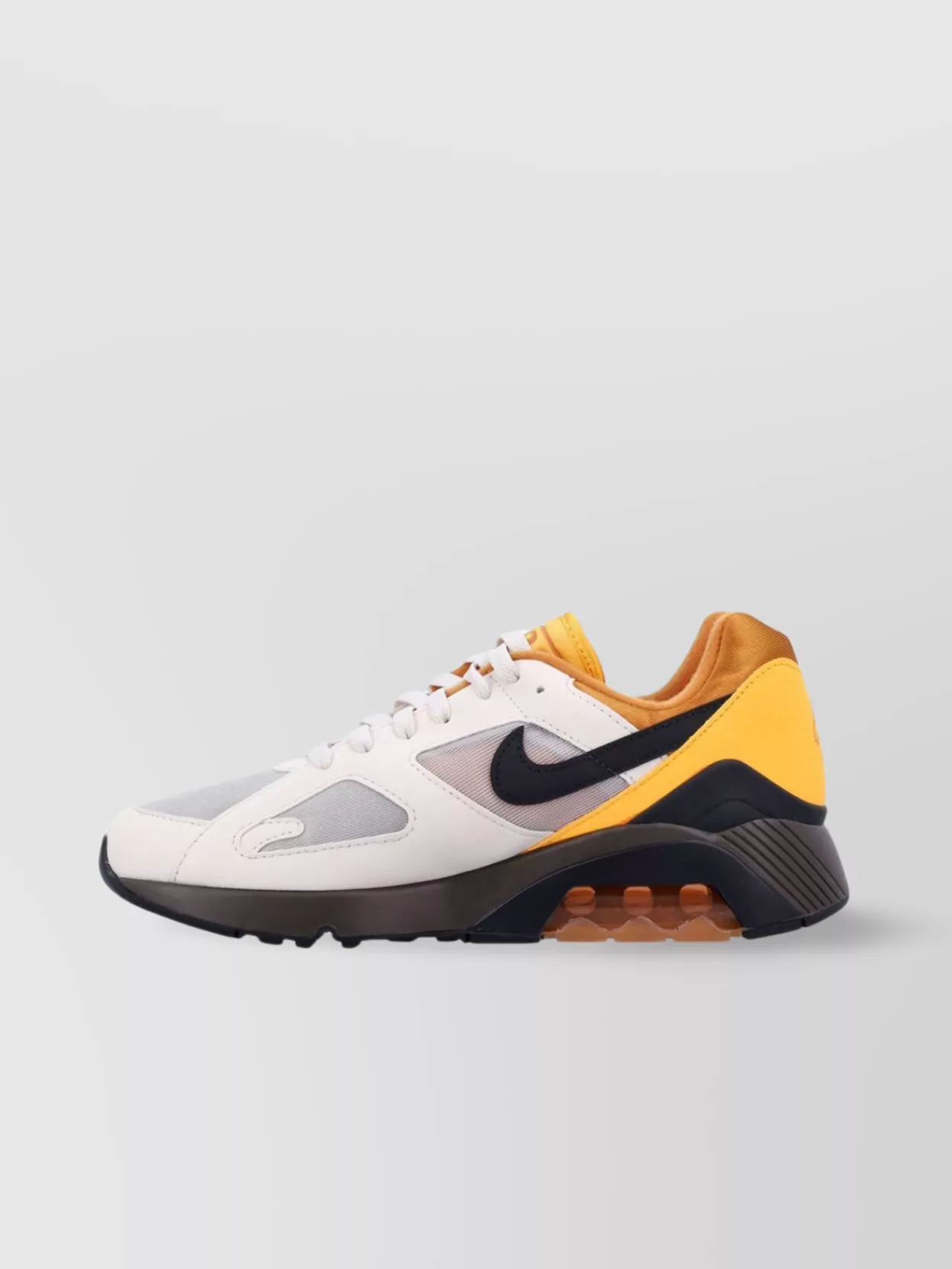Shop Nike Mesh Inserted Synthetic Leather Sneakers