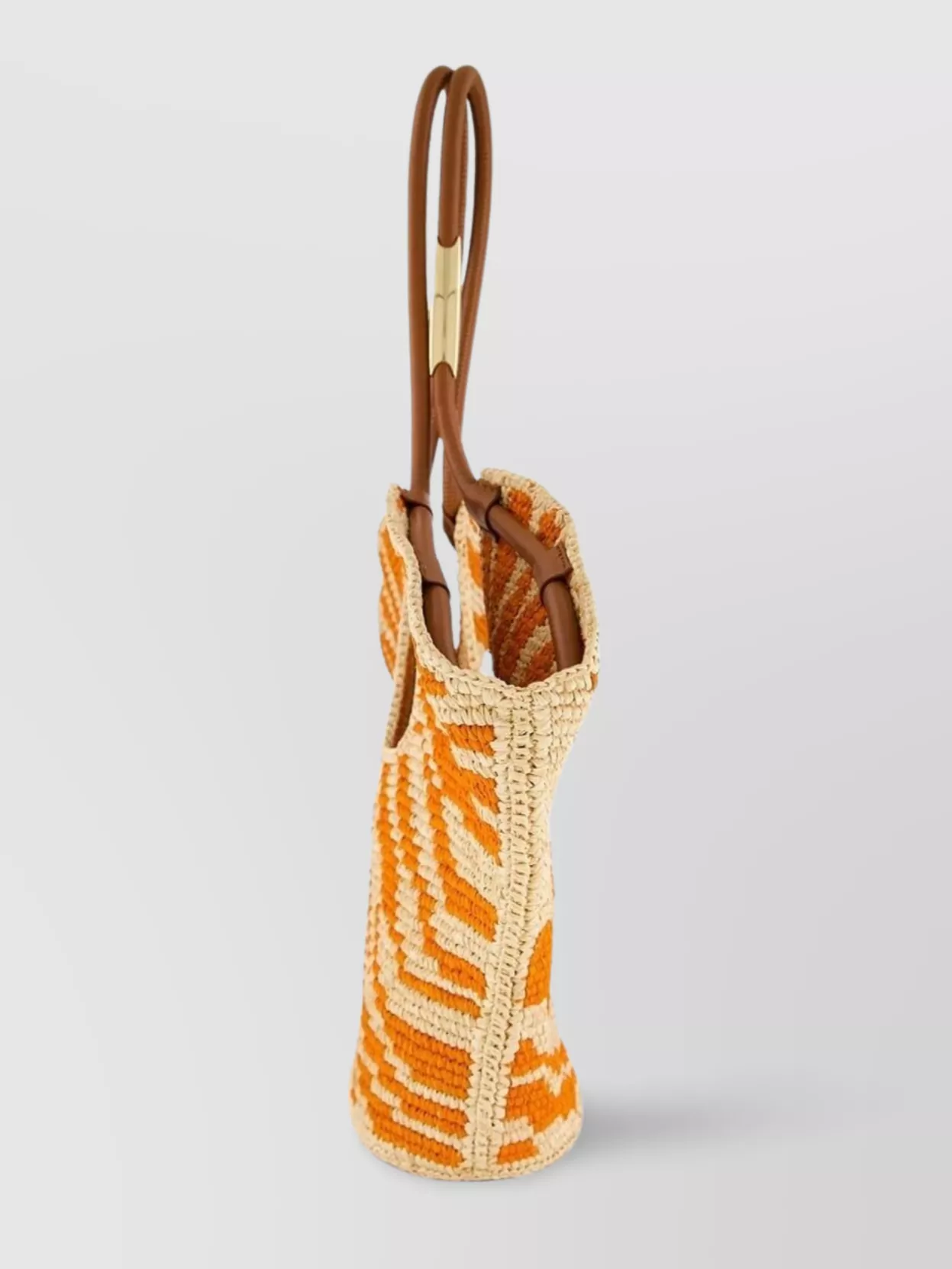 Zimmermann Womens Orange Zebra Goldentime Medium Zebra-pattern Raffia Tote Bag In Orange